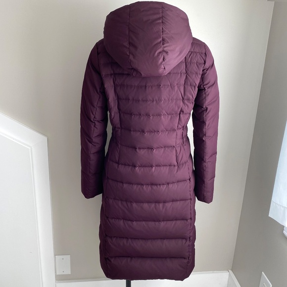Land's End Full Length Down Puffer Coat in Darkest Plum - Size S - Picture 2 of 11